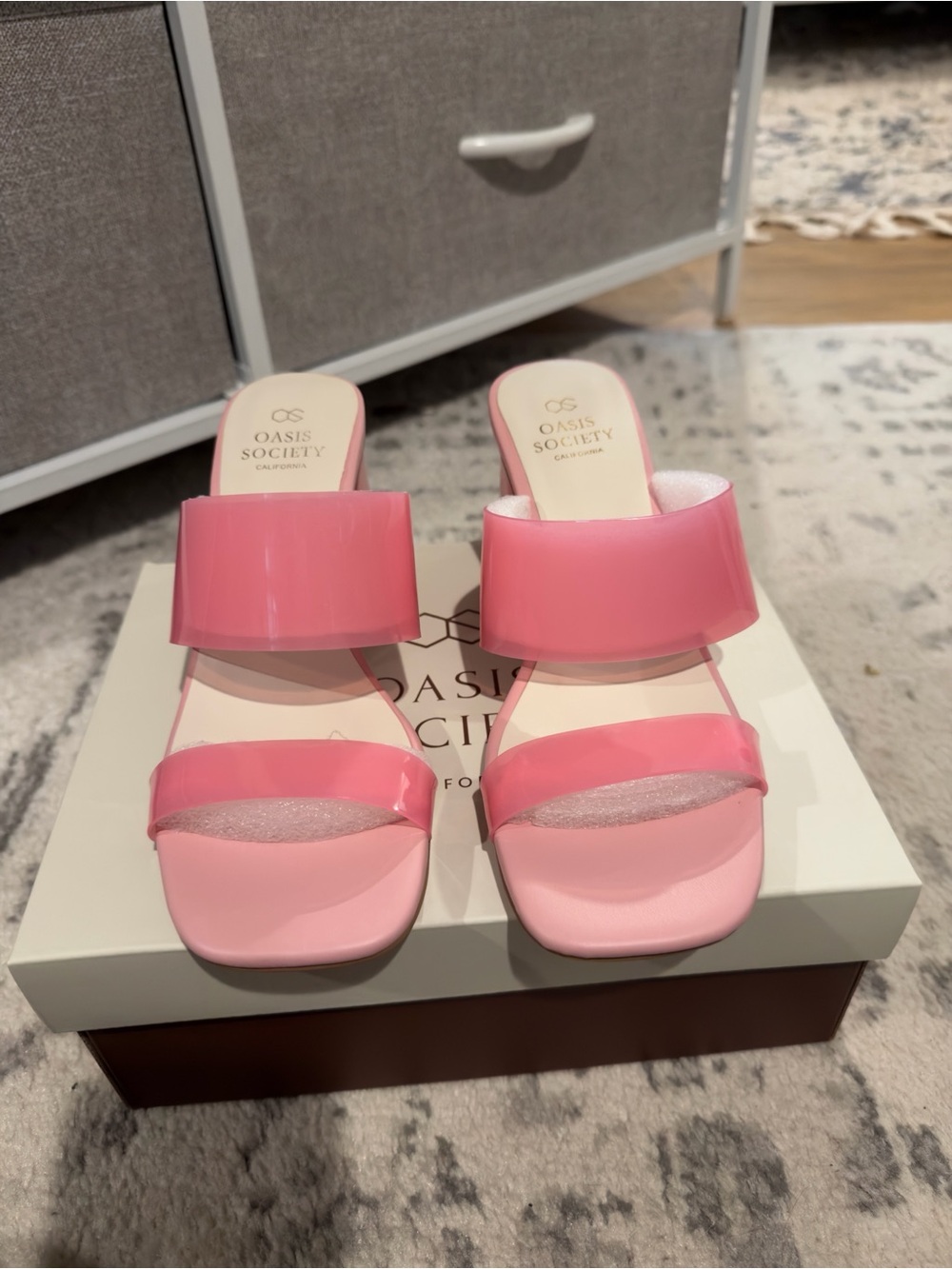 Oasis Society Pink Heeled Sandals